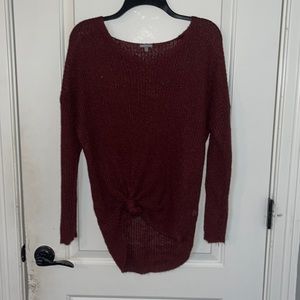 Charlotte Russe size medium, burgundy knit sweater.